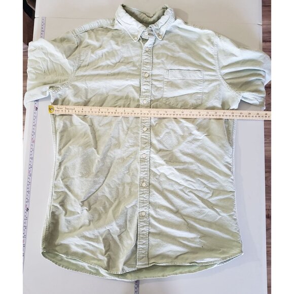 Eddie Bauer Mens Mint Green Long Sleeve Button Down Shirt Size L Tall Cotton - Picture 3 of 5